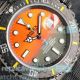 Swiss Replica DiW Rolex Submariner Orange Forged Carbon Bezel watch With 3135 (5)_th.jpg